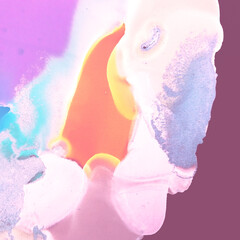 Modern Oil Colored. Cute Seamless Pattern. Gold