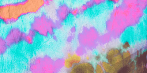 Blue Tie Dye Background. Unique Abstract. © Olga