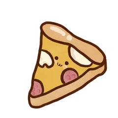 slice of pizza cartoon