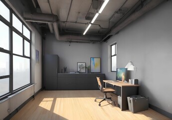 Concept Art Minimalist Architecture Interior 