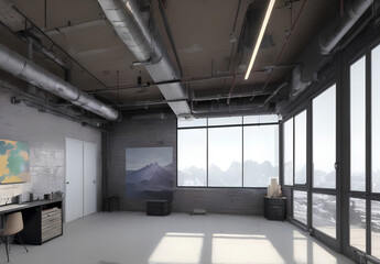 Concept Art Minimalist Architecture Interior 