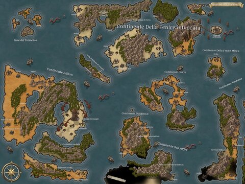 mappa di un  mondo fantastico