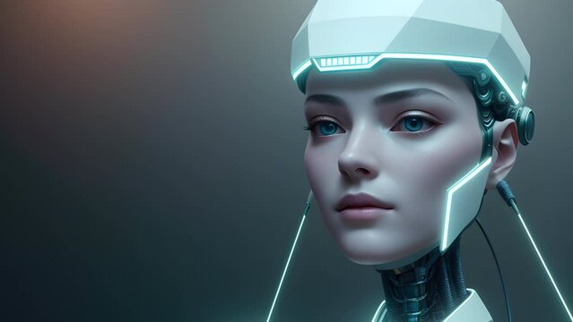 A fantastic creature, an android robot from the future, created with the help of artificial intelligence.