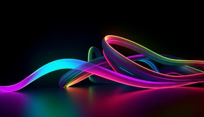 Neon Lights Glowing Vaporwave Outrun