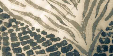 Natural Brush Pattern. Indigo Brush Jungle.