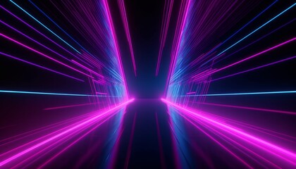 Fototapeta premium Neon Lights Glowing Vaporwave Outrun Generative AI
