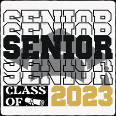 Graduation T-shirt Design, SVG Design, Class Of 2023, Senior Class Of 2024, Graduation, Template, Vector Design