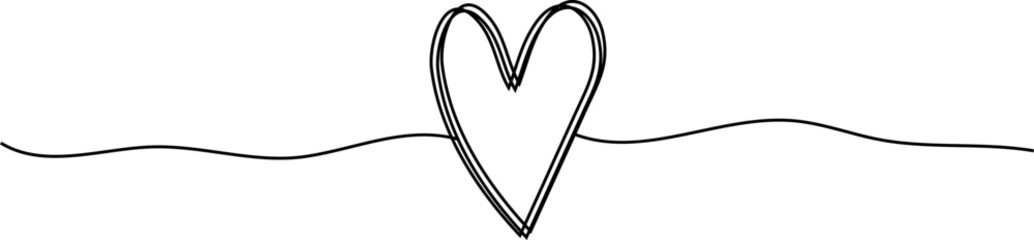 Hand Drawn Tangled Heart divider
