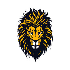 lion head isolated on white