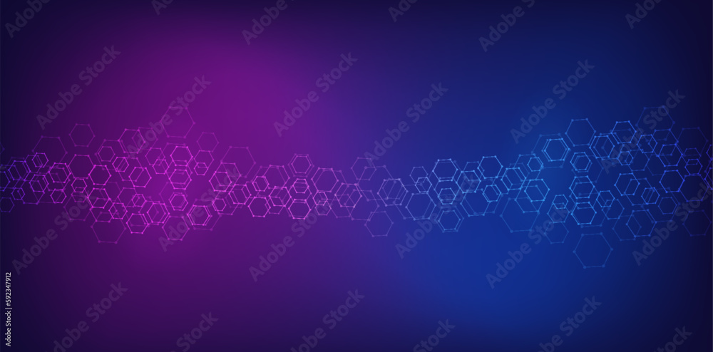 Sticker hexagons pattern. geometric abstract background with simple hexagonal elements. medical, technology 