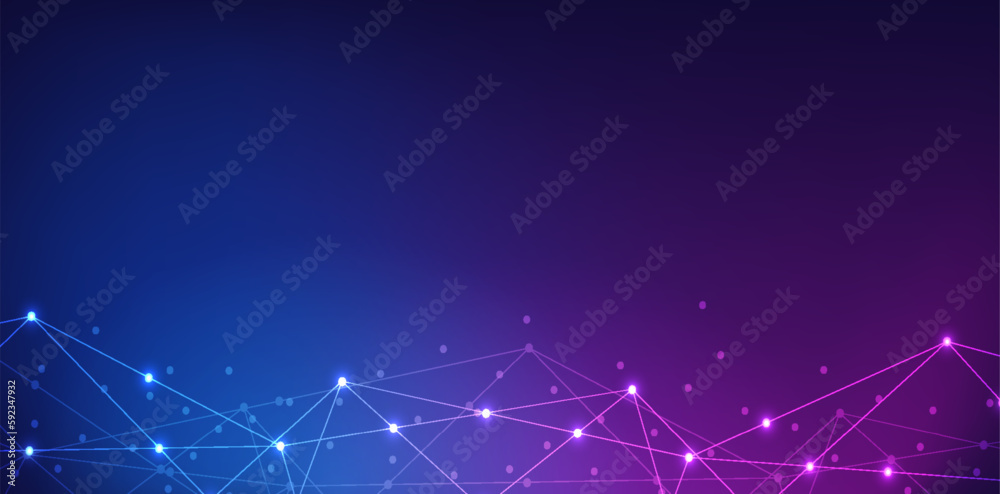Wall mural hexagons pattern. geometric abstract background with simple hexagonal elements. medical, technology 