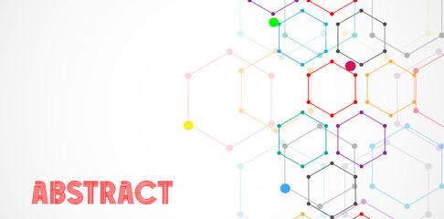 Abstract background and geometric pattern with connecting the dots and lines. Networking concept, internet connection and global communication