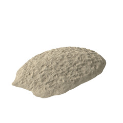 Heap of sand isolated transparent background 3d rendering
