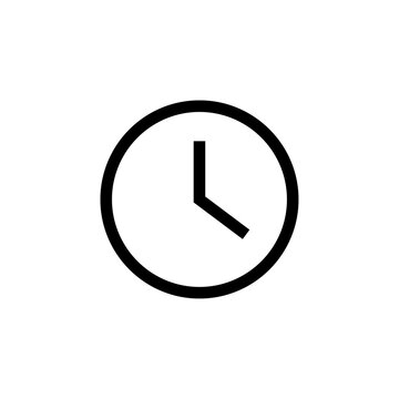 Set of time, clock, watch, timer vector simple outline icons eight o'clock