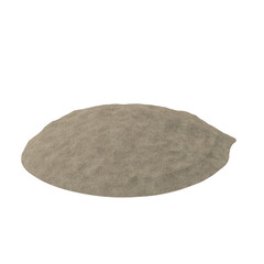 Heap of sand isolated transparent background 3d rendering
