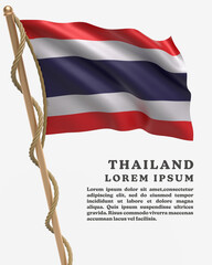 White Backround Flag Of THAILAND
