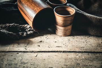 still life with many different objects from the medieval or fantasy