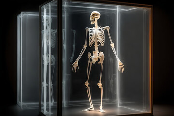 Obraz premium skeleton in museum 
