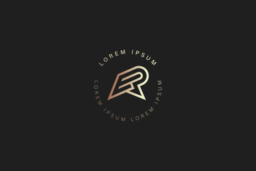 ER modern luxury monogram typography logo design, er monogram, er sports logo, er tech logo, er lettering