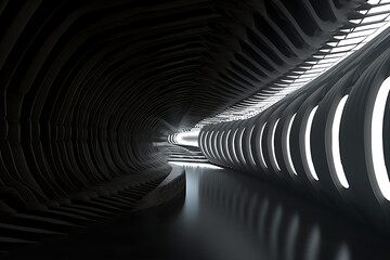abstract tunnel background, futuristic 