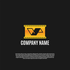 Vector vector Initial V film studio creative logo concept. Logo design inspiration