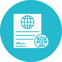 Employment Multicolor Circle Glyph Inverted Icon