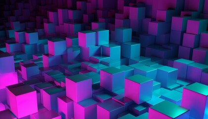 Abstract Background with Cubes Generative AI