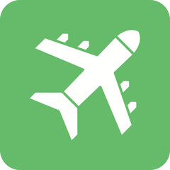 Plane Multicolor Round Corner Glyph Inverted Icon