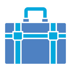 Suitcase Glyph Two Color Icon