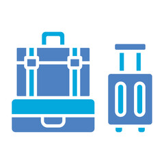 Luggage Glyph Two Color Icon