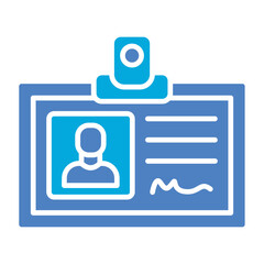 Id card Glyph Two Color Icon