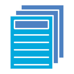 Obraz premium Document Glyph Two Color Icon