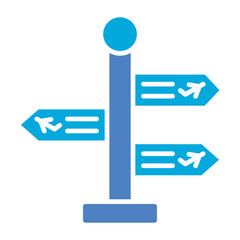 Direction Glyph Two Color Icon