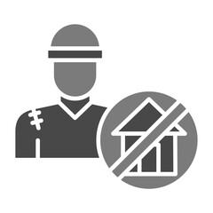 Refugee Greyscale Glyph Icon