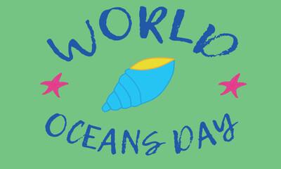 08.06. - World Oceans Day - Blue seashell