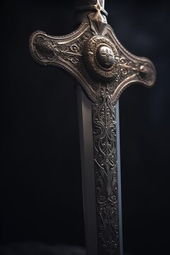  an ornate viking sword design, 8k, epic, hyperrealistic, photography, generative ai
