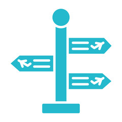 Direction Multicolor Glyph Icon