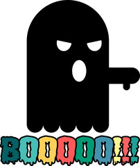Boo, Skull and Zombie Typography Quote Design for T-Shirt, Mug, Poster or Other Merchandise.