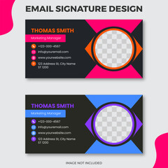 Business corporate email signature, or email footer and personal social media cover templates