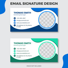 Business corporate email signature, or email footer and personal social media cover templates