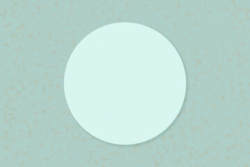 Green sage background with scattered confetti and a copy-space