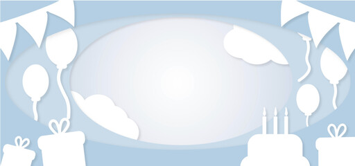 White pepercut birthday background 