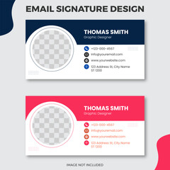 Business corporate email signature, or email footer and personal social media cover templates