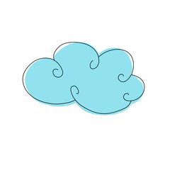 Cartoon cloud vector