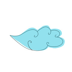 Cartoon cloud vector