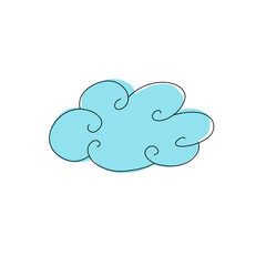 Cartoon cloud vector
