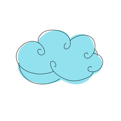 Cartoon cloud vector