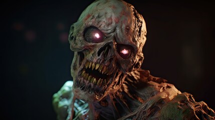  zombie creature, 90s accessories, 90s aesthetic, 90s fashion, intricate design, volumetric, intricate details, particle fx, Unreal Engine 5, realistic, photography, generative ai