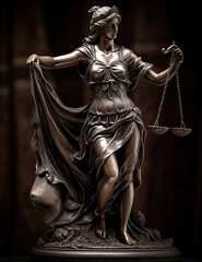 Lady Justice, America, Independence, Graphic Resource, Logo, T Shirt Design. Generative AI