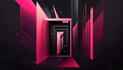 pink-black design composition